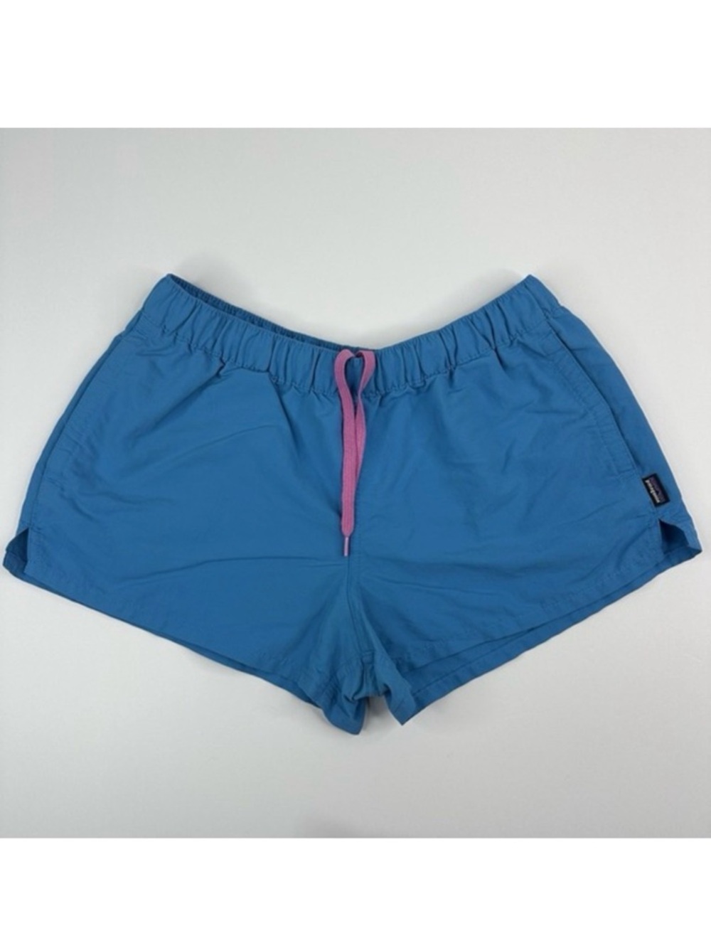 Patagonia‎ Barely Baggies Shorts Women Small Blue Drawstring Nylon Lined 2.5in
